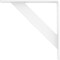 Ekena Millwork Traditional Steel Bracket, White Primer 2"W x 12"D x 12"H BKTM02X12X12TRPWH - alternate 6